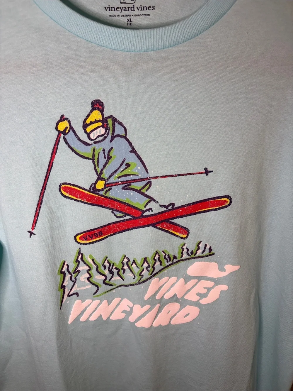 Vineyard Vines Boys' Ski Jump Long-Sleeve Pocket Tee XL